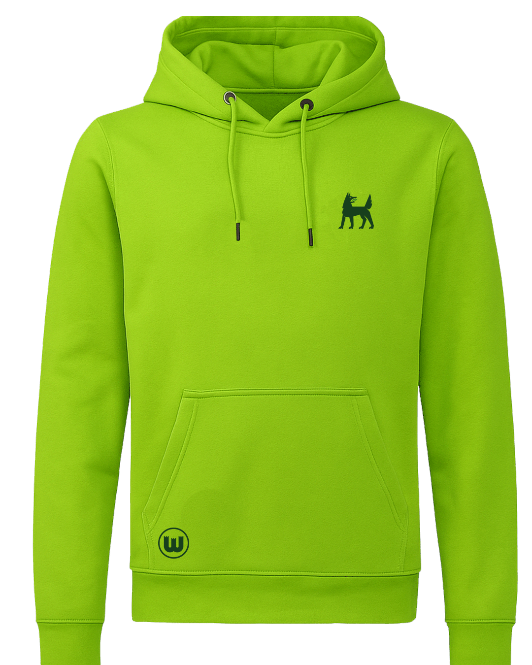 Hoodie wolf green