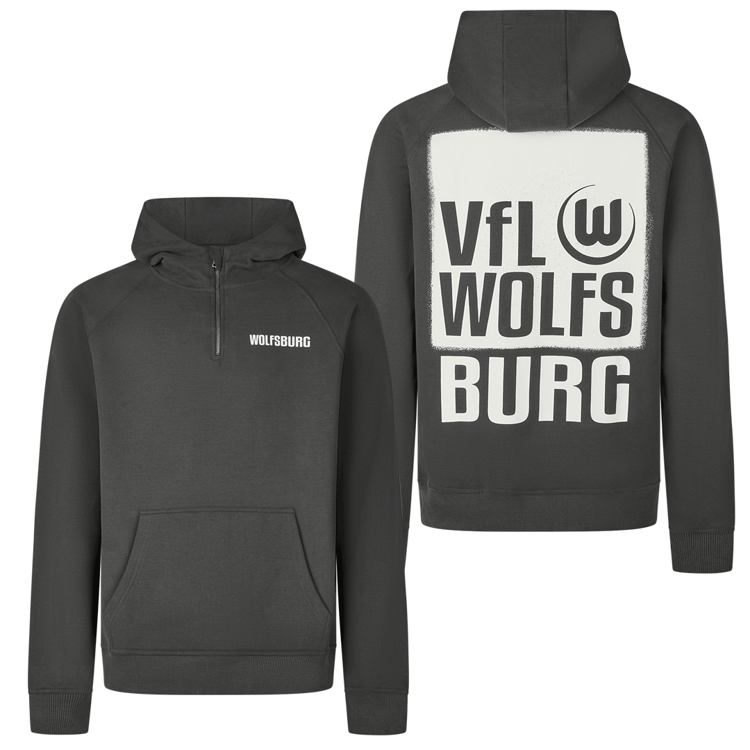 Hoodie Halfzip WOLFSBURG anthrazit