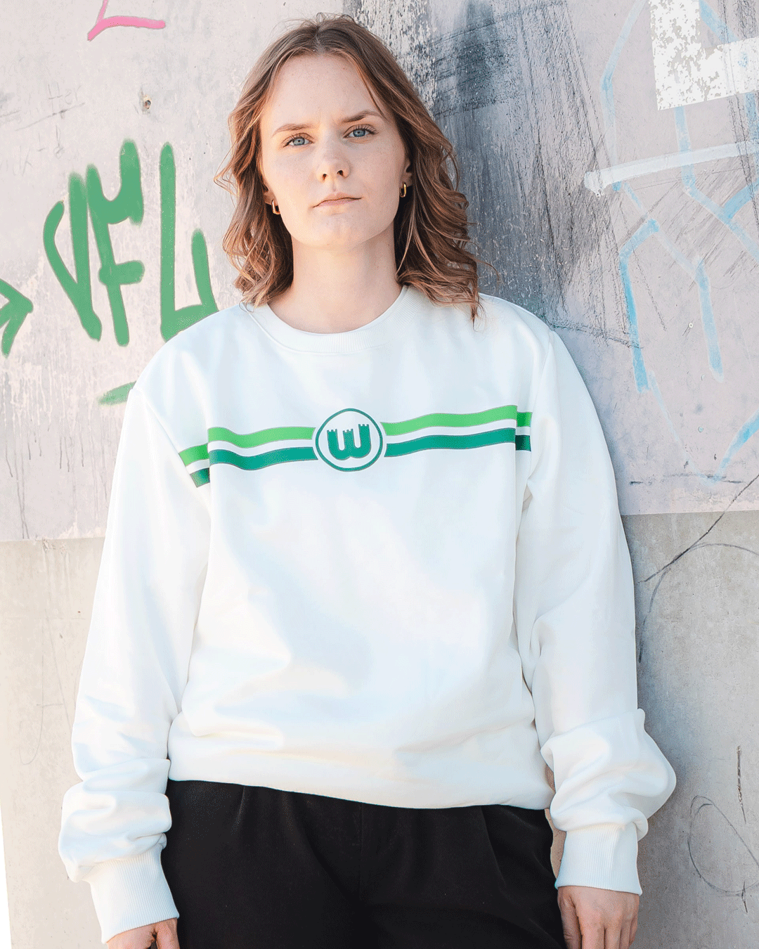 Sweater Crest stripe white