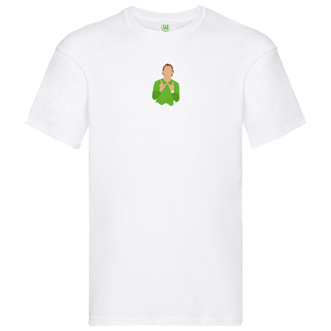T-Shirt weiß mit Torjubel Jonas Wind T-Shirt weiß mit Torjubel Jonas Wind
