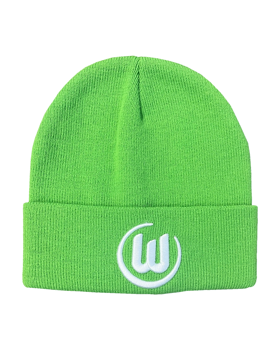 Knitted beanie logo green kids