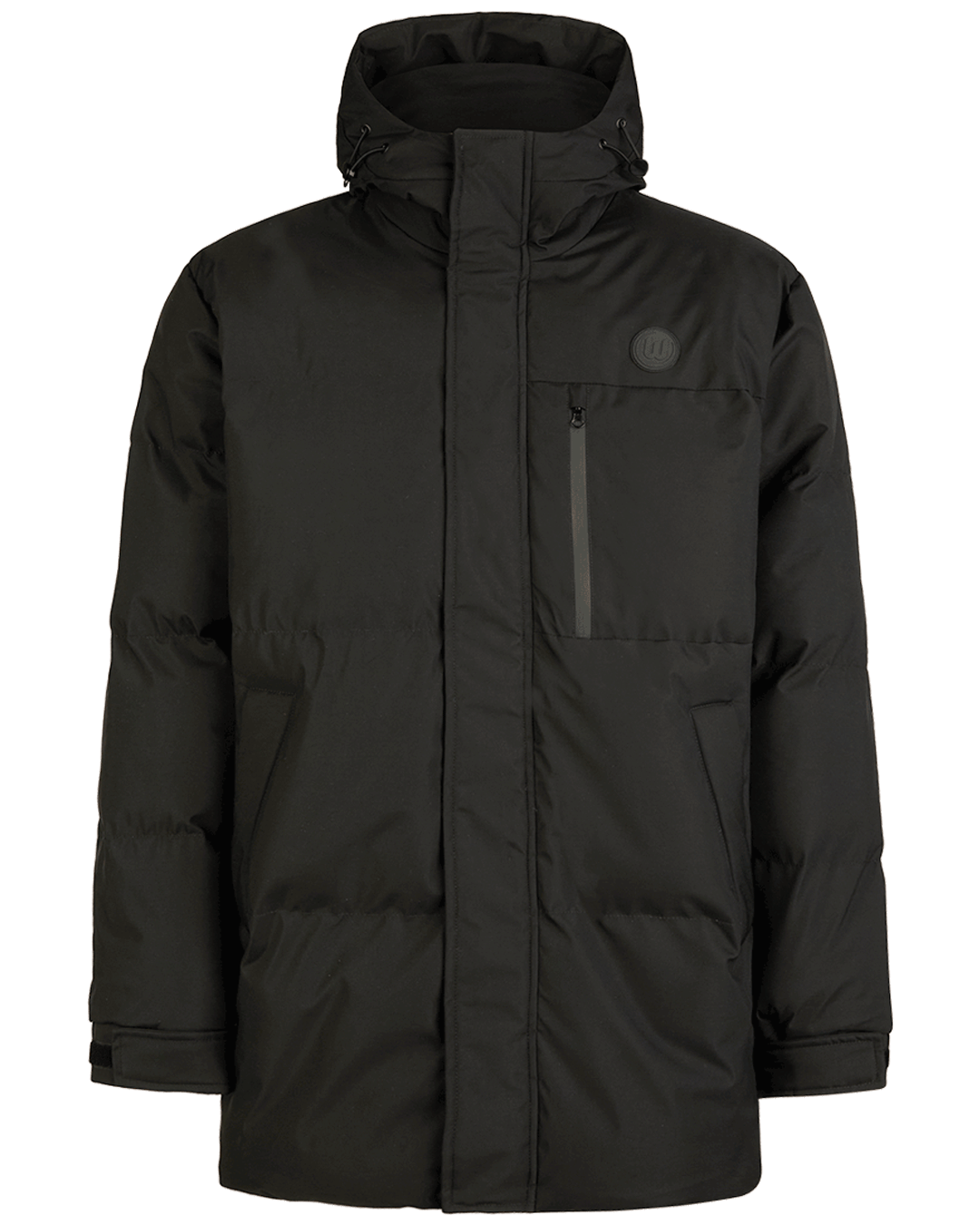 Winterjacke Logo Badge schwarz