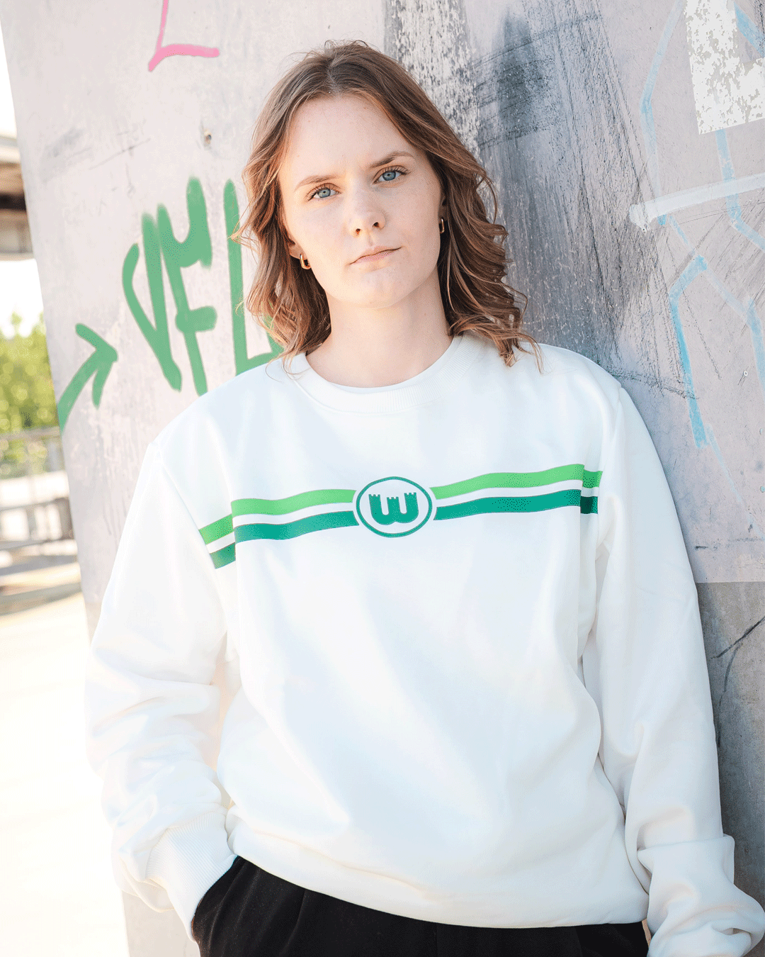 Sweater Crest stripe white