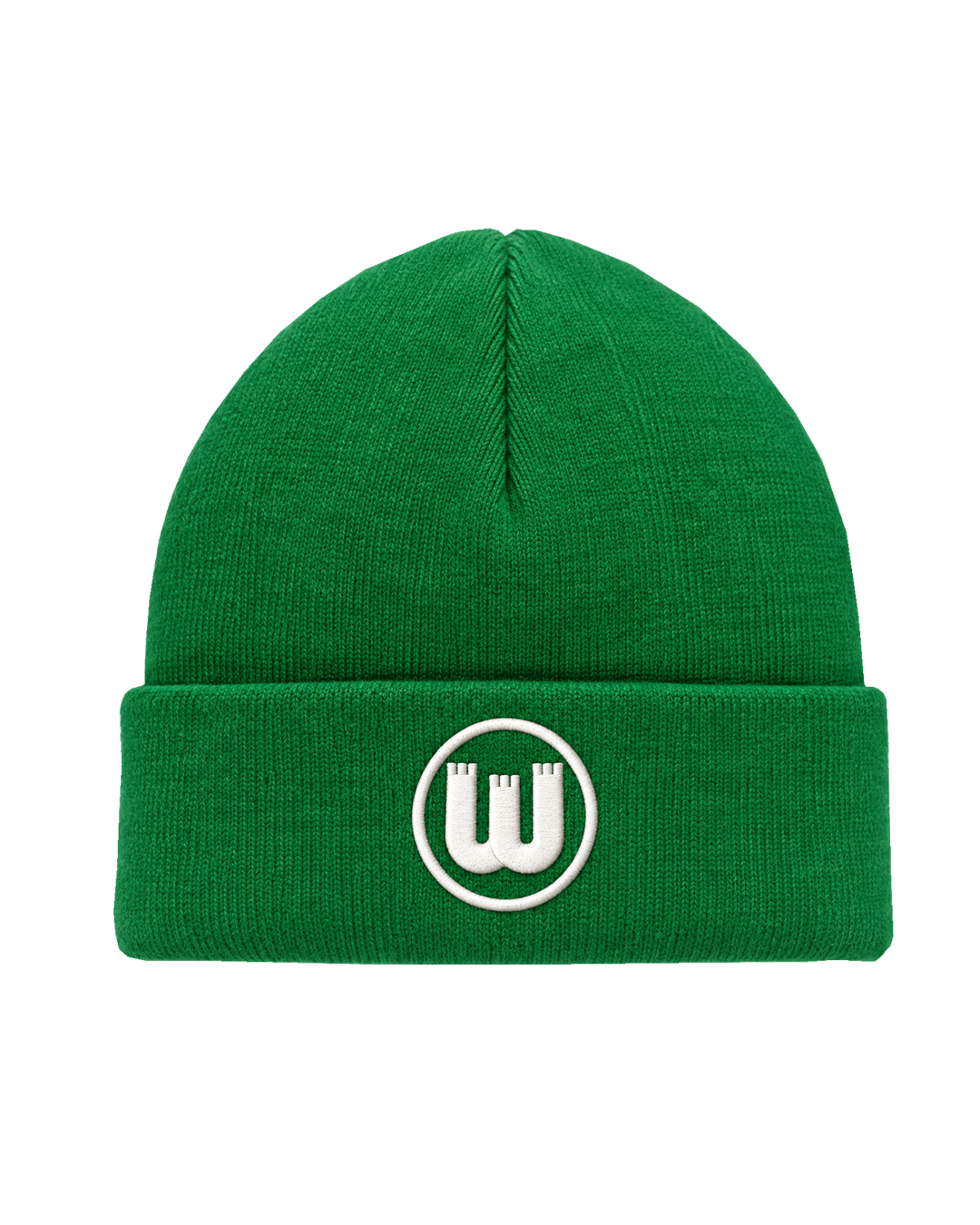 Strickmütze Zinnenwappen grün Kids