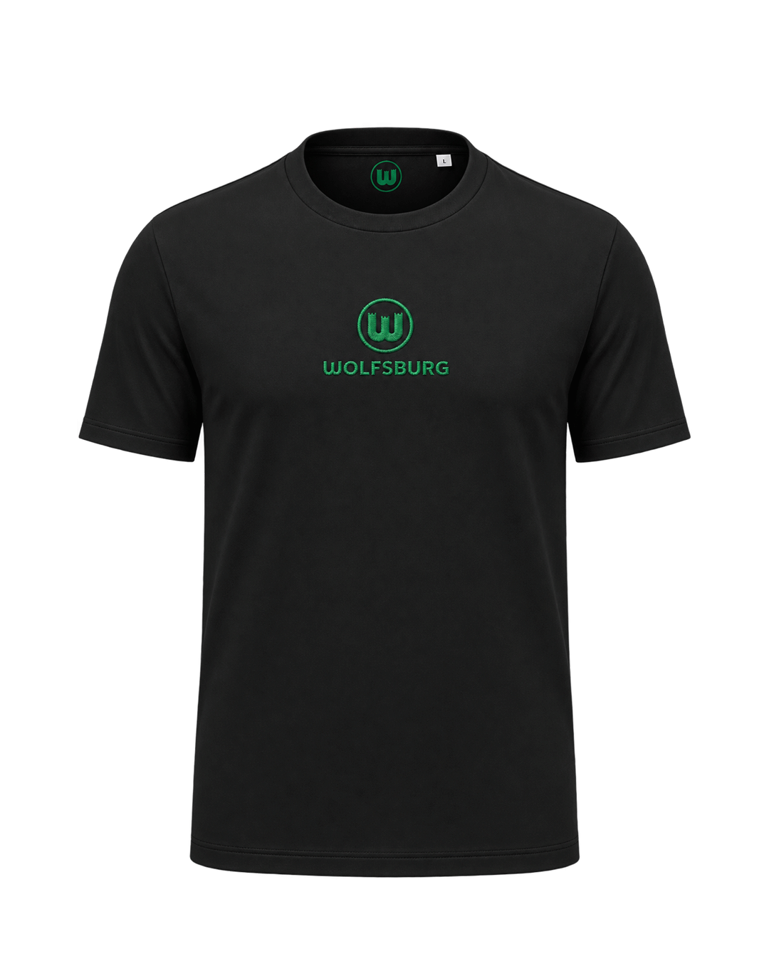 T-Shirt Wappen Wolfsburg schwarz Kids