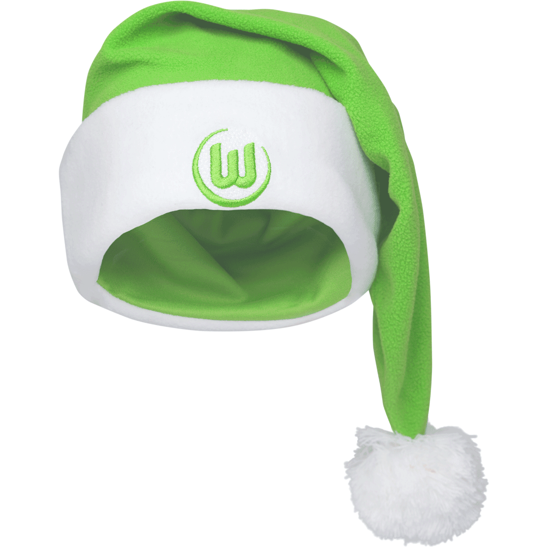 Green and white Christmas hat