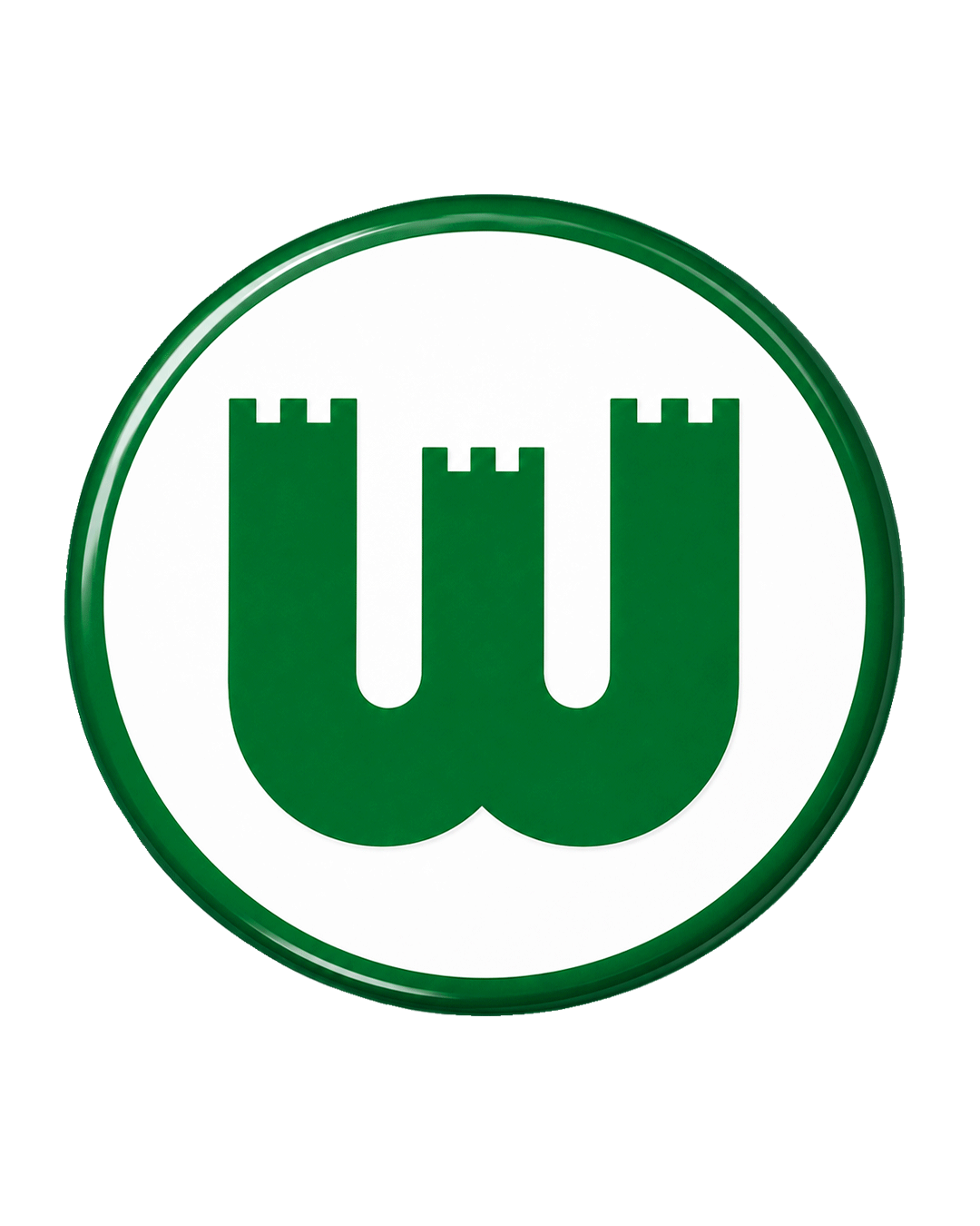 Aufkleber 3D-Zinnenwappen grün