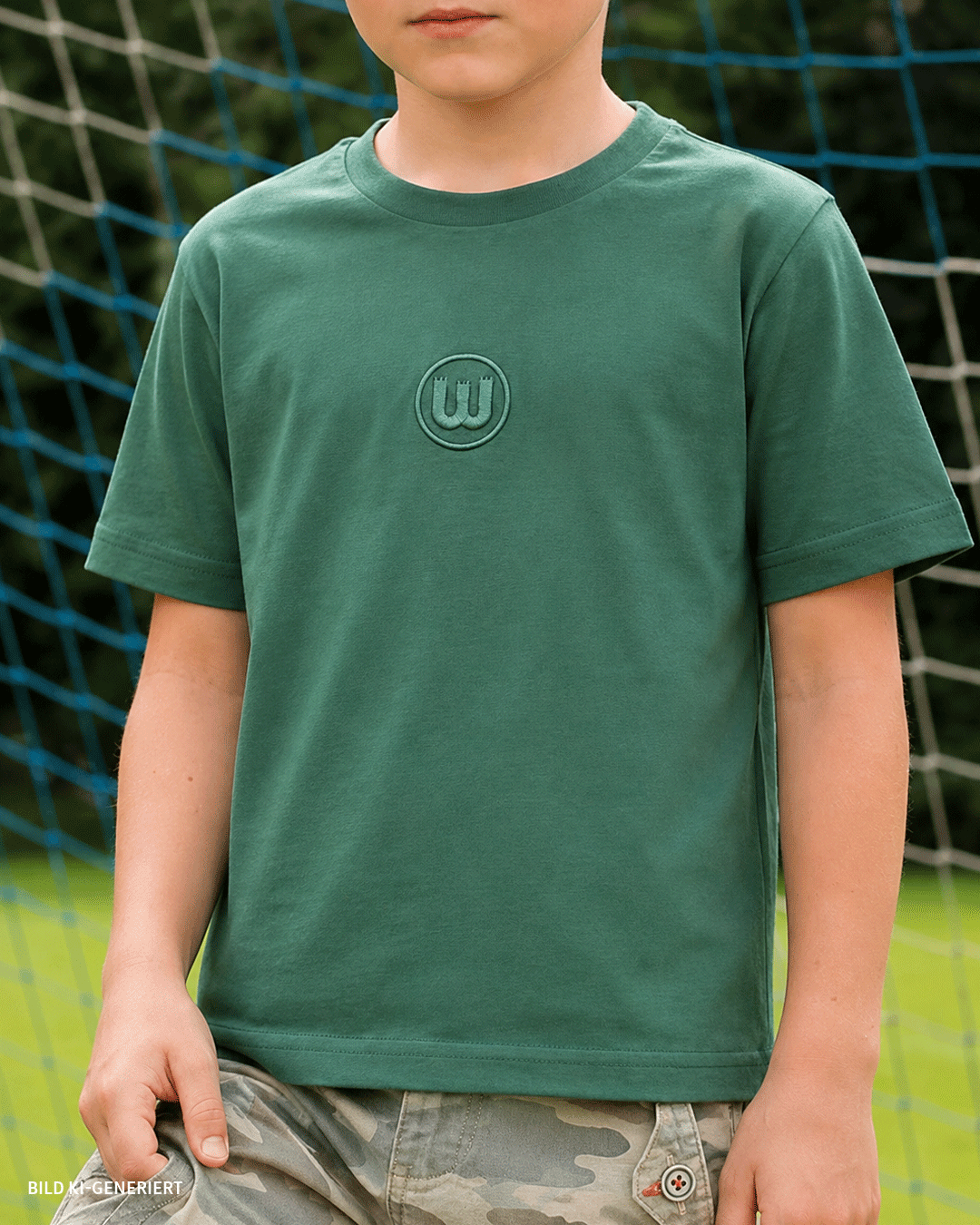 T-Shirt Basic Wappen grün Kids