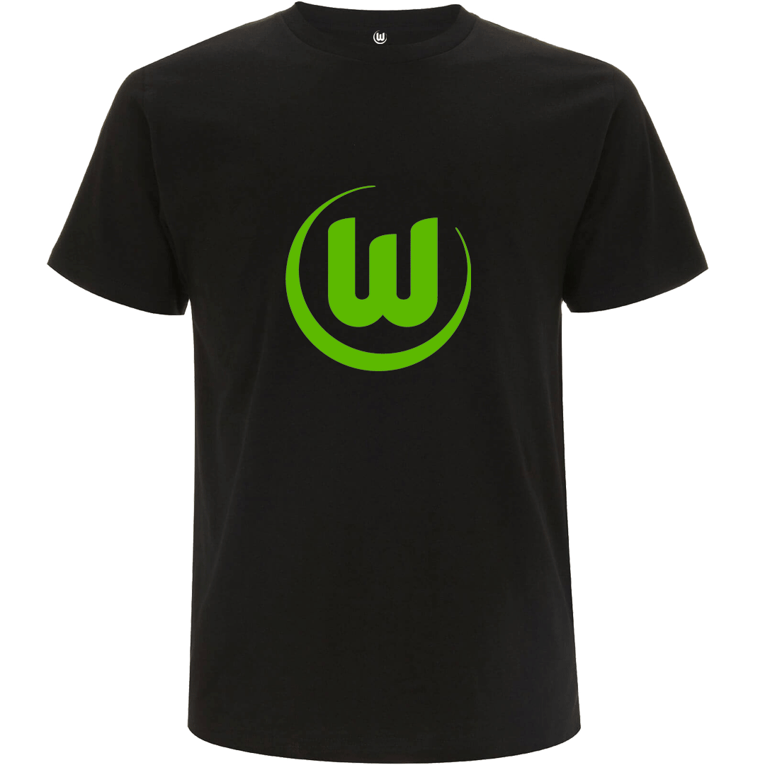 T-Shirt schwarz mit Logo grün T-Shirt schwarz mit Logo grün