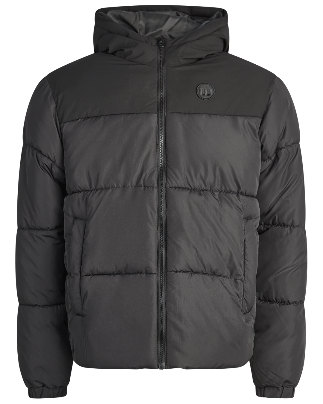 Steppjacke Zinnenwappen schwarz