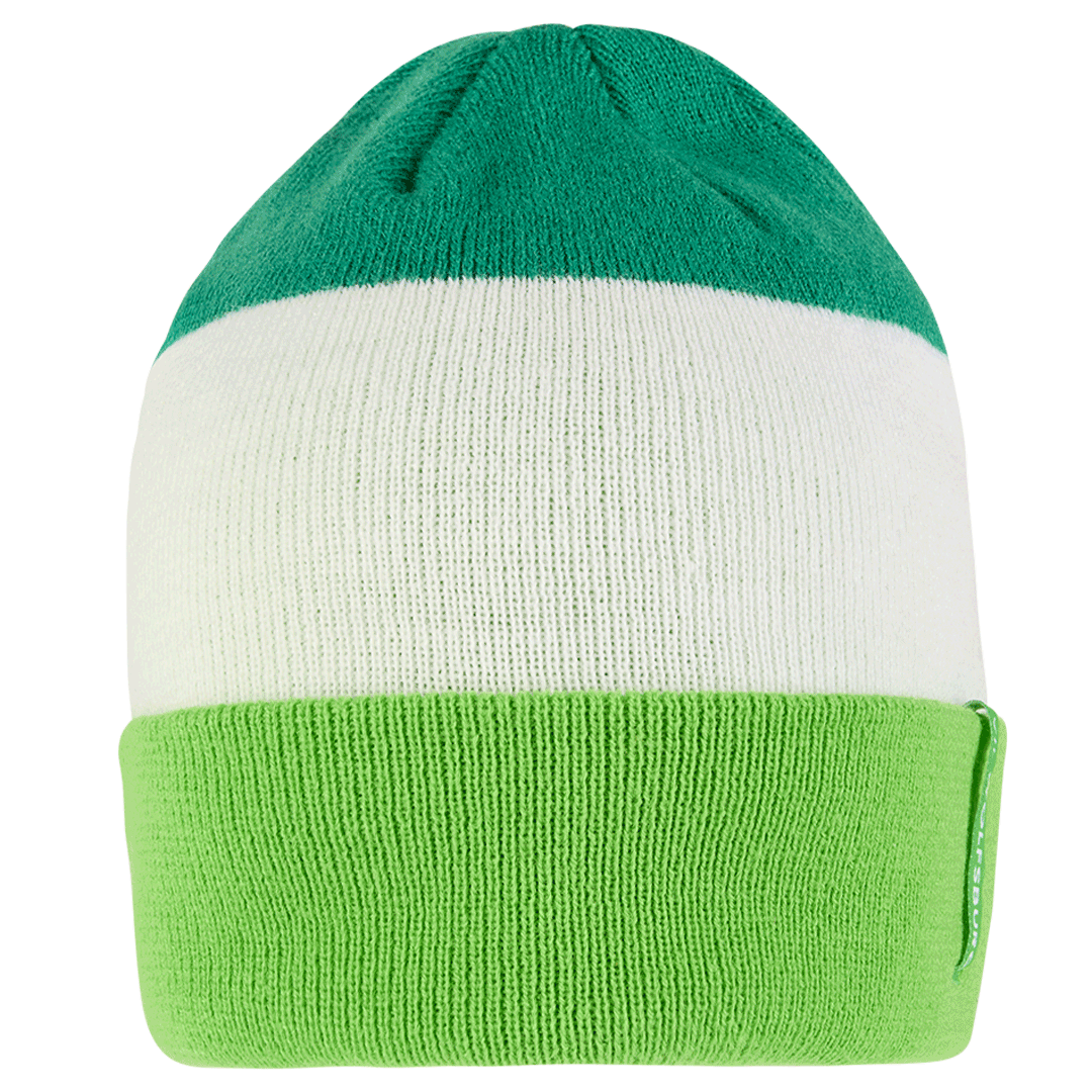 Beanie Grün-Weiß-Grün