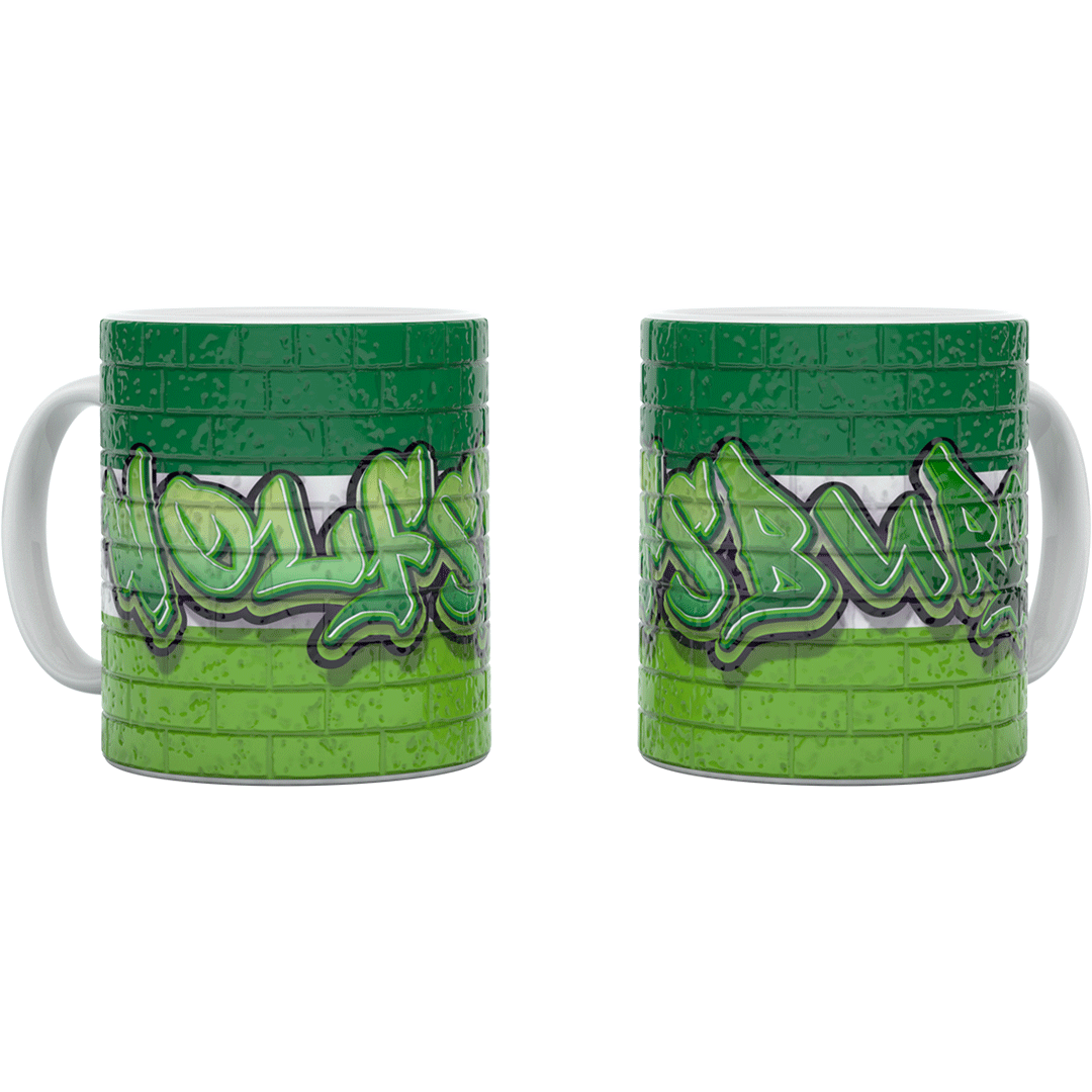 Tasse grün-weiß-grün Tasse grün-weiß-grün