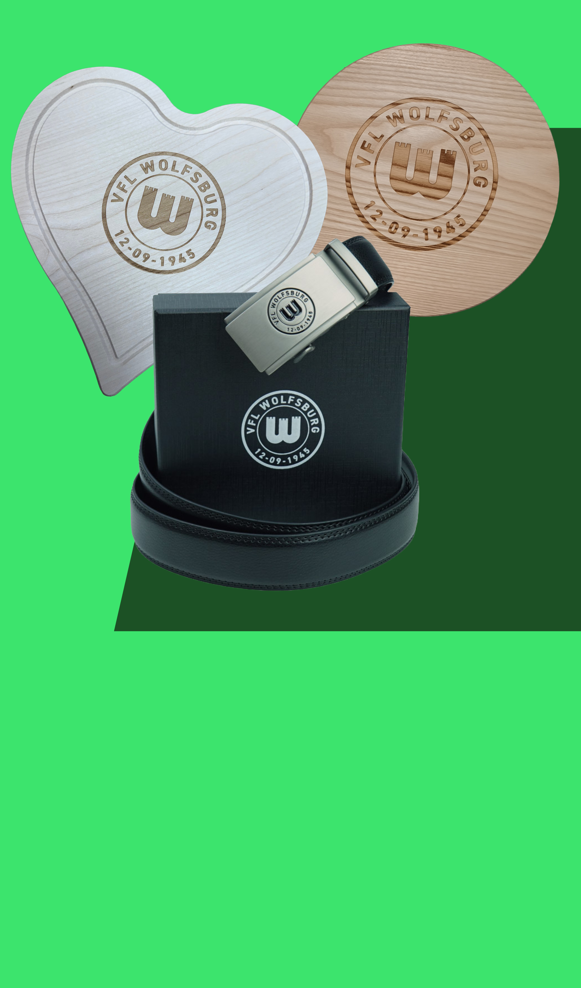 Neuheiten zum Jubiläum: Ledergürtel, rundes Jubiläums-Brettchen und Herz-Brettchen