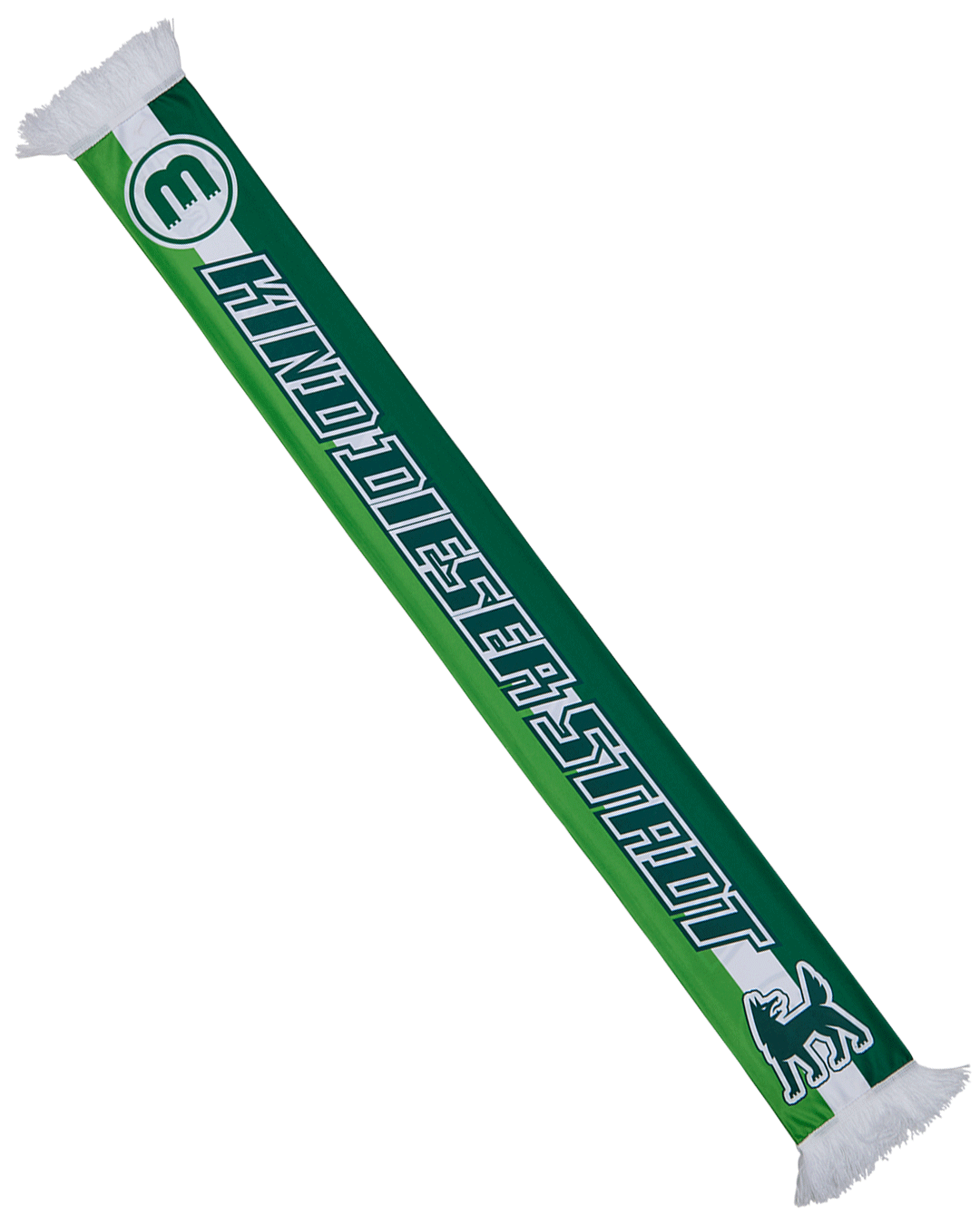 Polyester scarf green-white-green