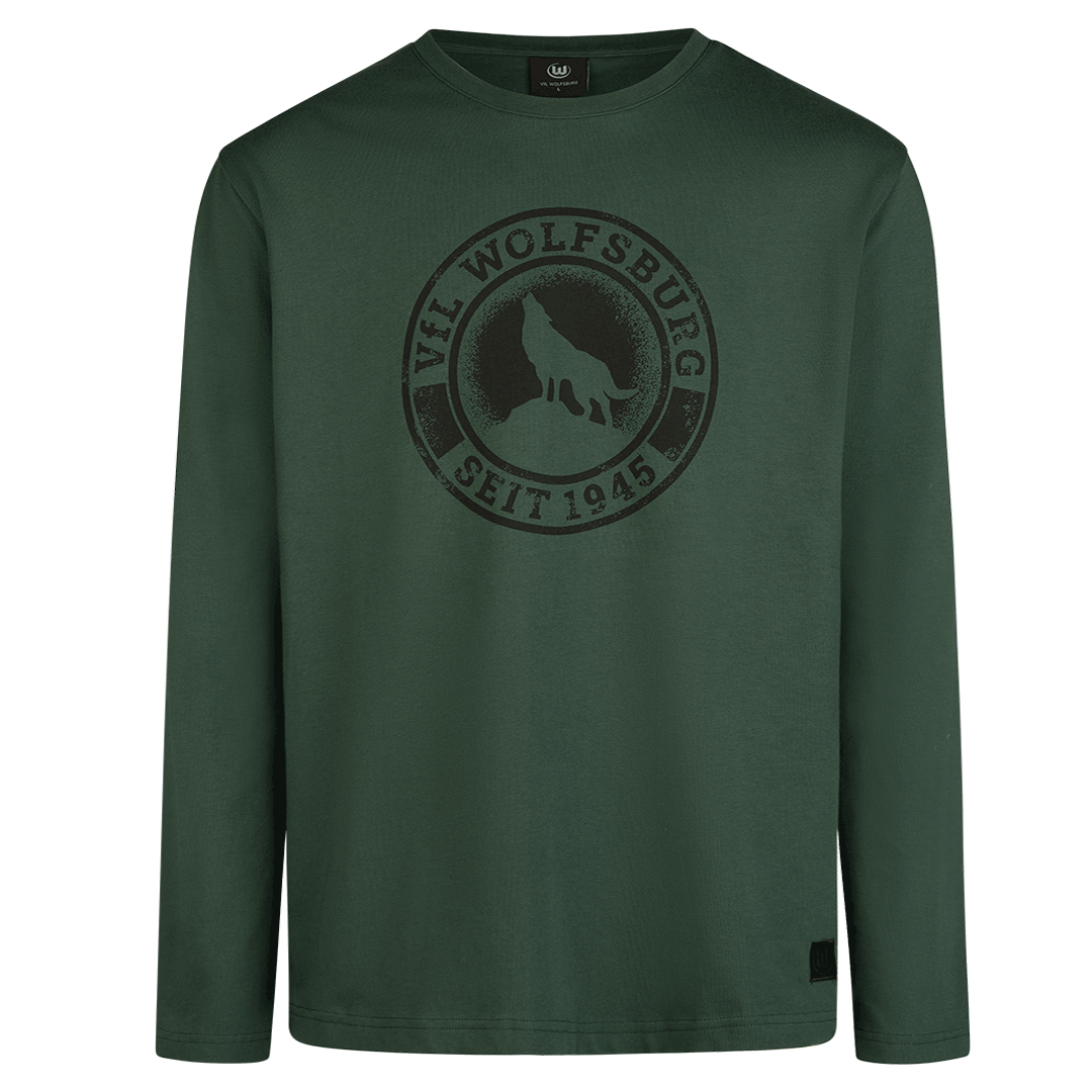 Long sleeve wolf dark green
