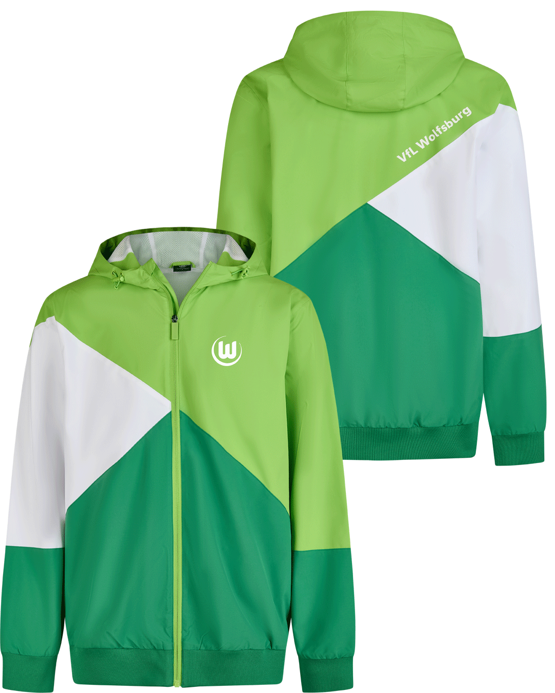 Windbreaker Logo grün-weiß