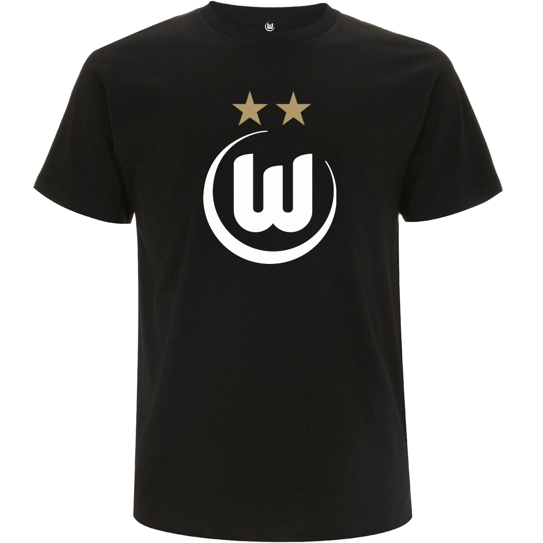 Black T-shirt with white logo Women's soccer Black T-shirt with white logo Women's soccer