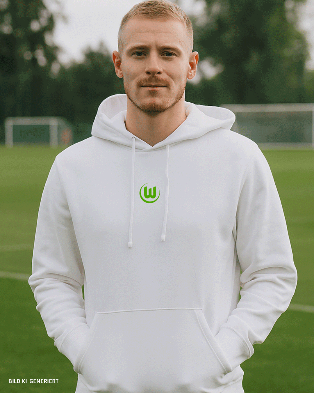 Hoodie with VfL logo and lettering