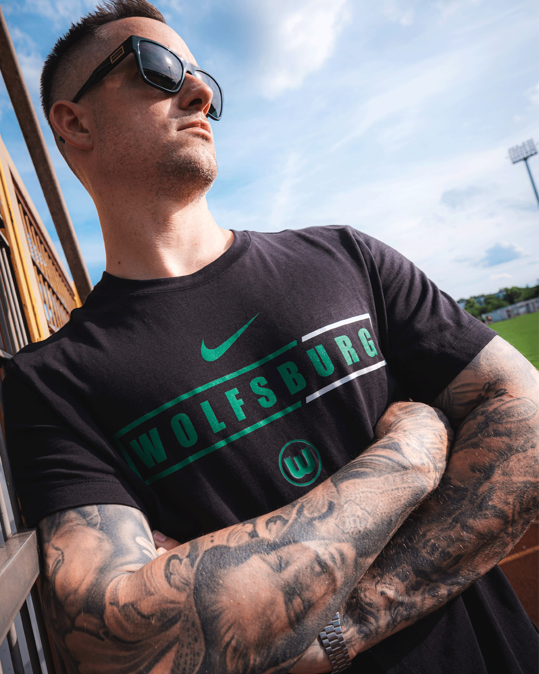 NIKE T-Shirt Wolfsburg schwarz