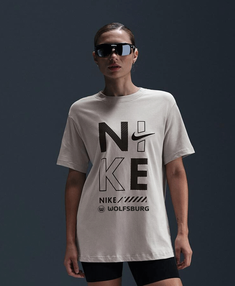 Nike t-shirt womens grey