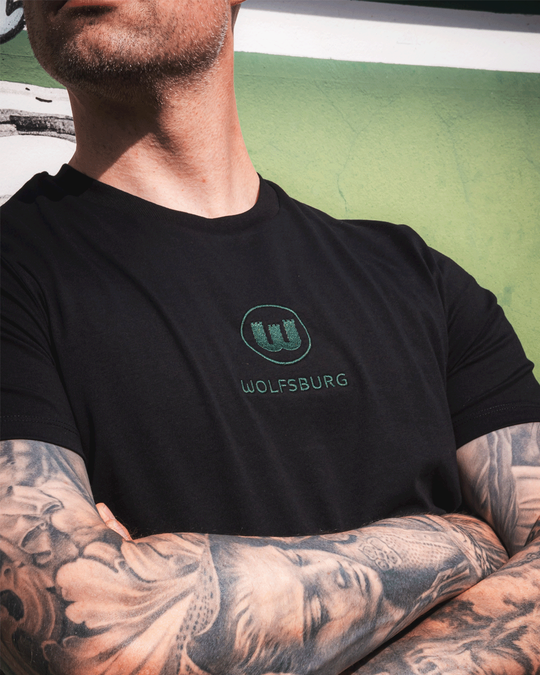 Shirt crest Wolfsburg black