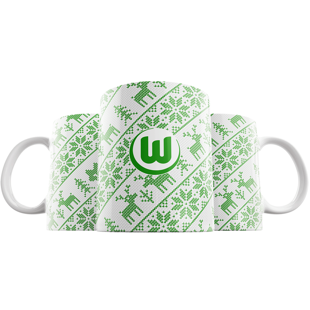 Tasse Norwegermuster weiß