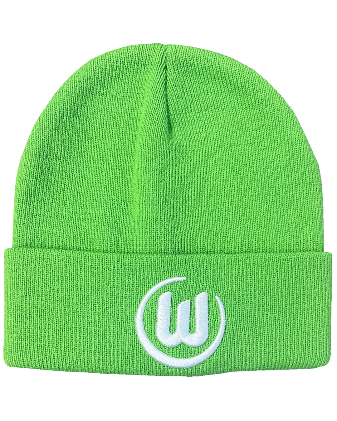 Knitted beanie green with logo