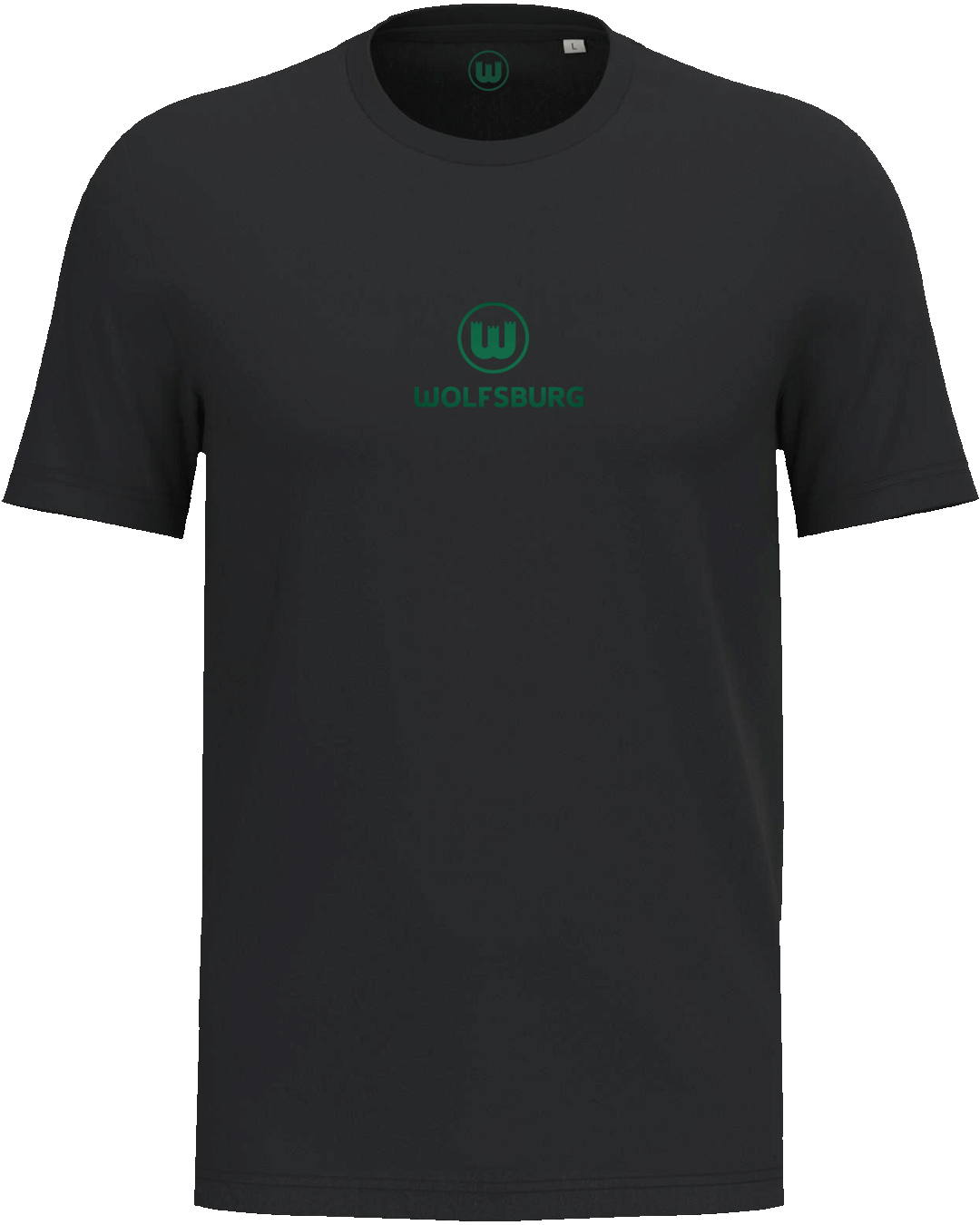 T-Shirt Wappen Wolfsburg schwarz