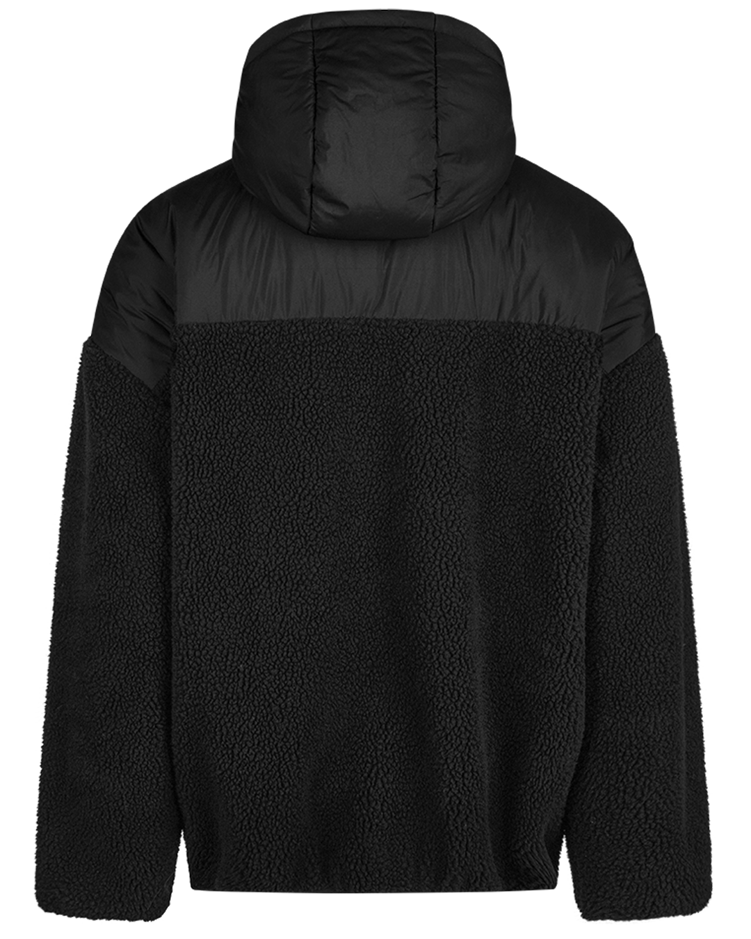 Teddyfleece-Jacke Logo schwarz