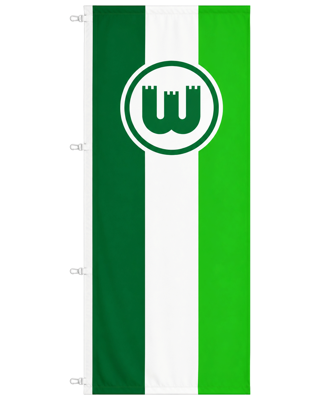 Hissfahne Grün-Weiß-Grün 120x300cm