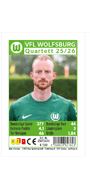 VfL Wolfsburg Quartett 25/26 mit Bild von Arnold, VfL Wolfsburg Schriftzug, Logo.