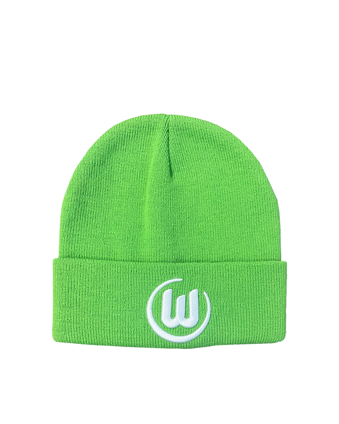 Knitted beanie logo green kids
