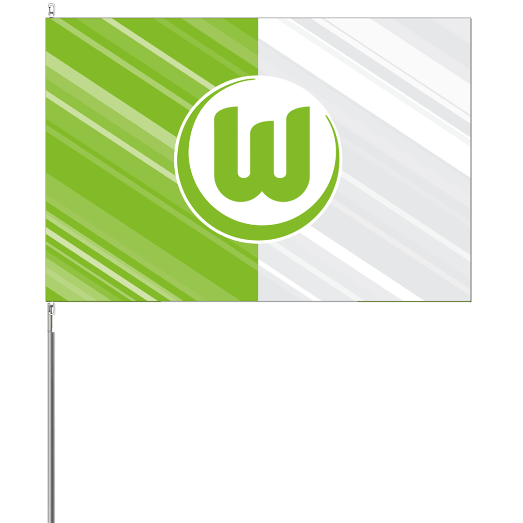 Hoist flag green-white 180 x 120cm Hoist flag green-white 180 x 120cm