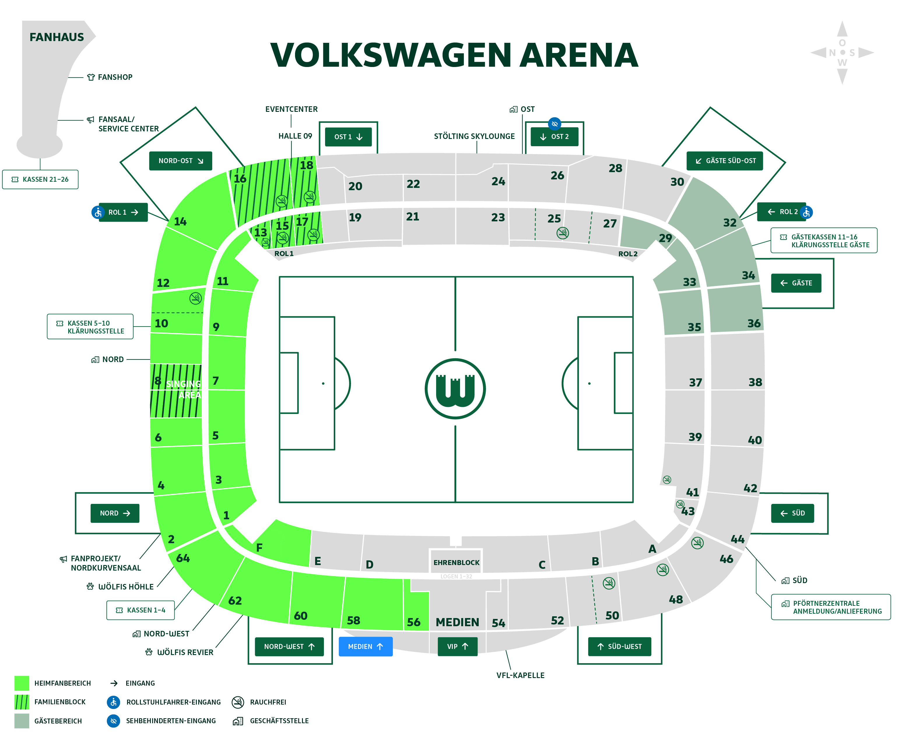 Plan von der Volkswagen Arena