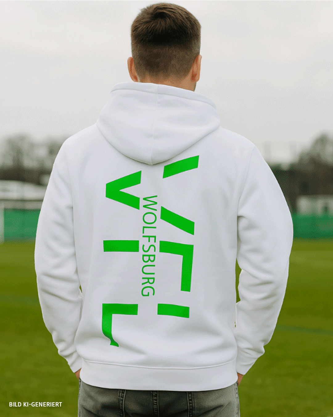 Hoodie with VfL logo and lettering
