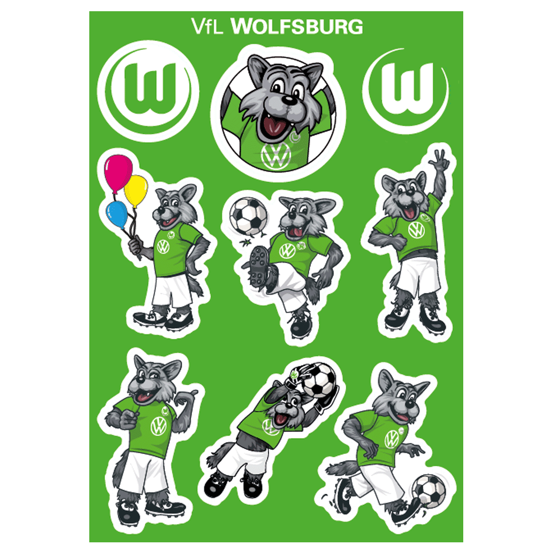 Aufkleberkarte Maskottchen