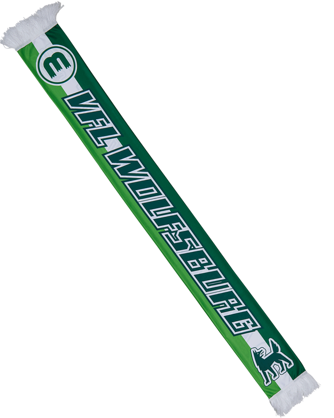 Polyester scarf green-white-green